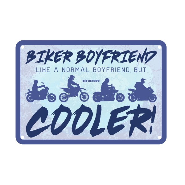 Oxford Oxford garage metal sign: biker boyfriend